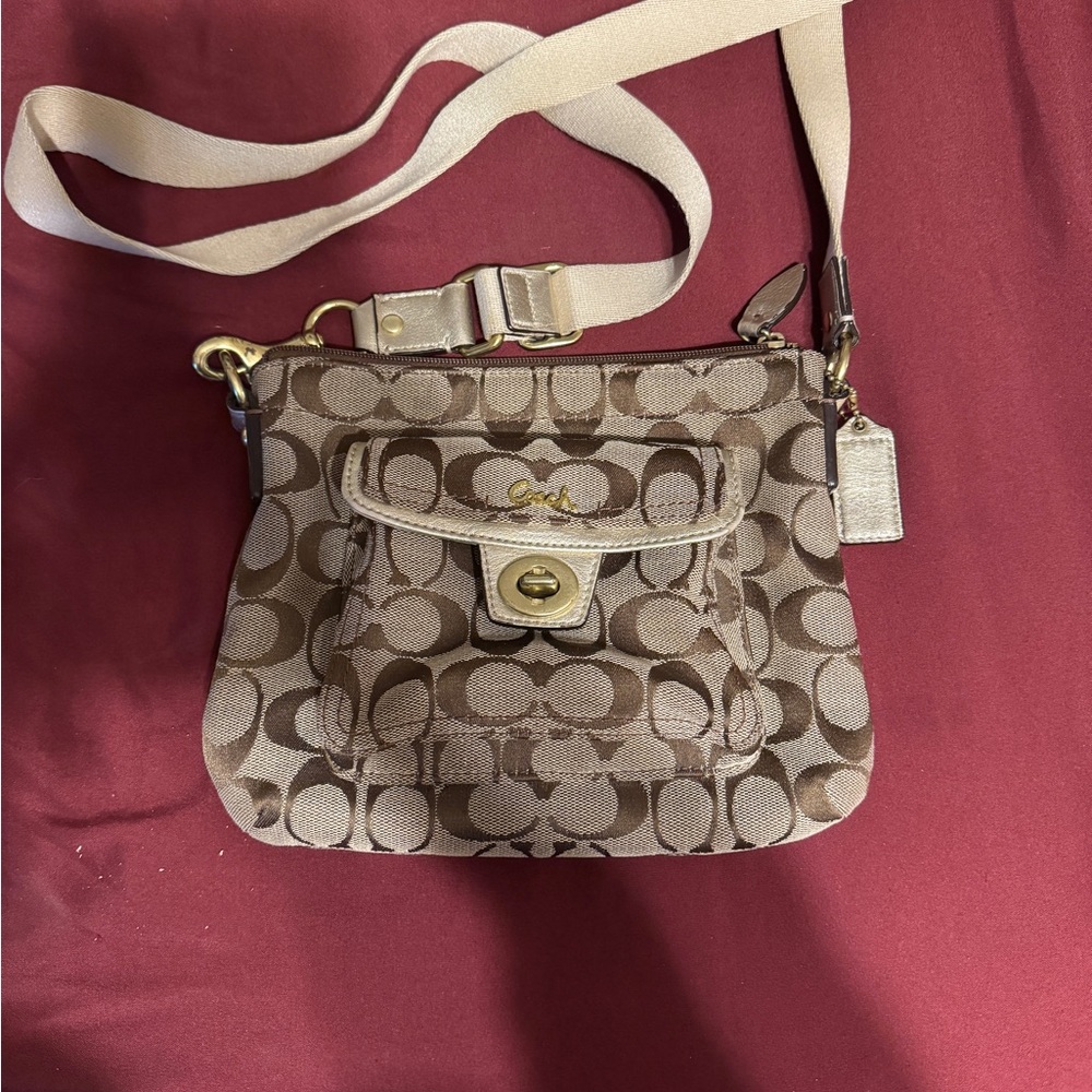 Coach Brown Signature Crossbody Bag